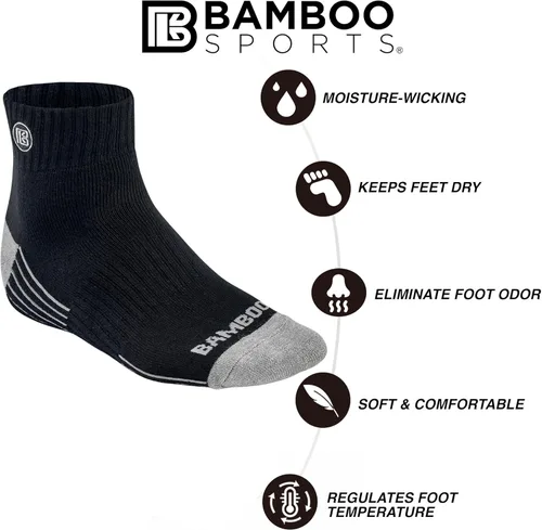 Vista 2 de Calcetines de trabajo de bambú de alta calidad absorben la humedad y eliminan olores
