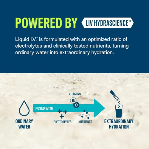 Vista 6 de Liquid I.V.® Hydration Multiplier® Sin Azúcar - Limón Lima - Paquetes de Polvo para Hidratación Mezcla de Bebida en Polvo con Electrolitos