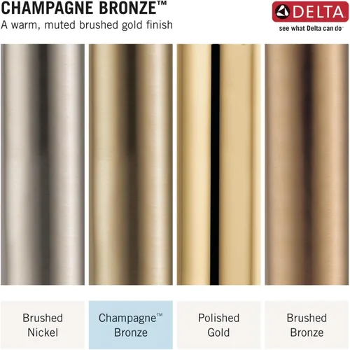 Vista 5 de Delta In2ition - Cabezal de ducha doble 2 en 1 de 4 ajustes con rociador de mano, cabezal de ducha desmontable de oro cepillado con manguera, Bronce