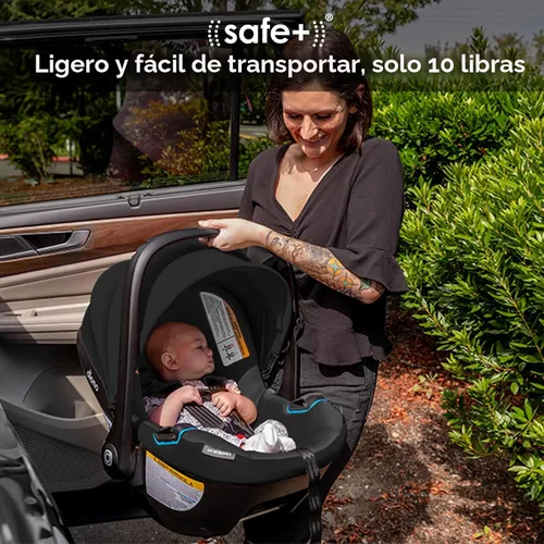 Vista 2 de Diono LiteClik30 XT SafePlus Infant Car Seat and Base, Rear-Facing for Infants 4-30lbs, SafePlus Engineering, with Infant Insert, UPF 50+ Sunshade