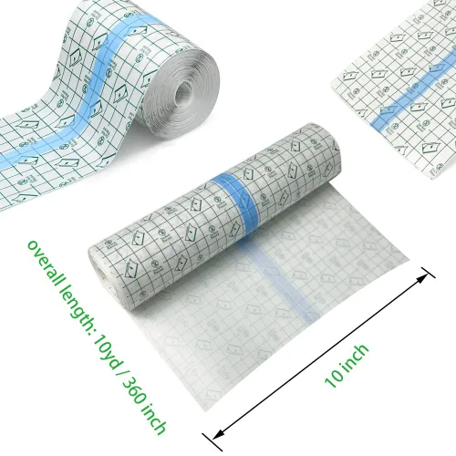 Vista 21 de Rollo de vendaje para cuidado posterior de tatuajes de 2 pulgadas x 10 yardas, película transparente impermeable para curación inicial de tatuajes