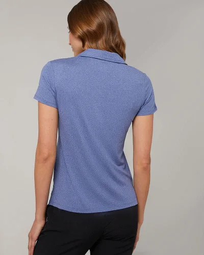 Vista 4 de 32 Degrees Polo ajustado para mujer, absorbe la humedad, elástico en 4 direcciones, ajuste de forma, golf, tenis