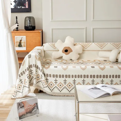 Vista 15 de Homcosan Fundas para sofá, funda de toalla de algodón de punto geométrico para sofá de 2 plazas, muebles de sofá, protector de mascotas, mantas