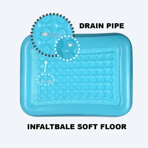 Vista 7 de Piscinas inflables, piscinas infantiles, piscina inflable familiar con suelo suave, piscina duradera de 82 y 59 pulgadas, diversión acuática