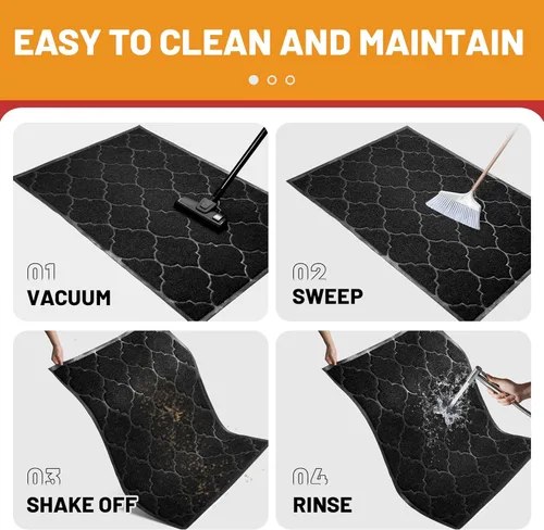 Vista 6 de Tapete para puerta al aire libre, tapete de bienvenida para entrada exterior, tapete delantero para interiores para entrada del hogar, duradero