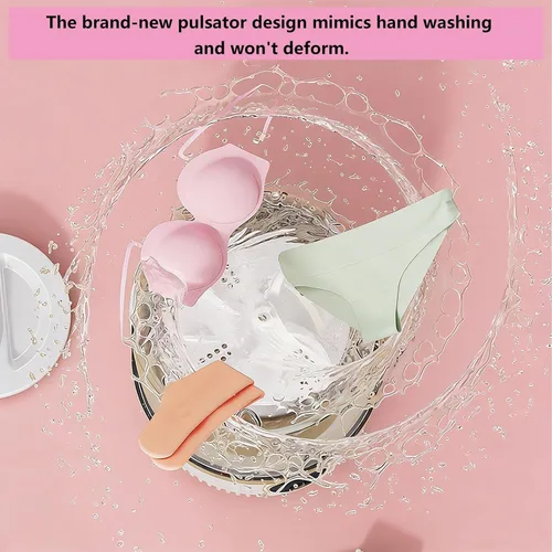 Vista 4 de Mini lavadora de 1 litro, lavadora de ropa interior blanca con pantalla LED, mini máquina de lavandería portátil para apartamento, dormitorio