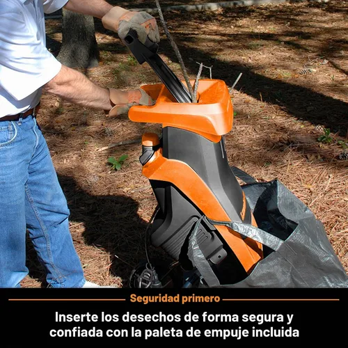 Vista 2 de LawnMaster FD1501 trituradora eléctrica de madera 15 amperios, diámetro de corte de 1.5 pulgadas, reducción máxima 10:1 15 amperios, reducción