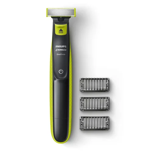 Vista 12 de Norelco Philips OneBlade 360 con Conectividad Híbrida para Cara, Recortadora de Barba Eléctrica y Afeitadora, con Tecnología de Cuchilla 360, 1