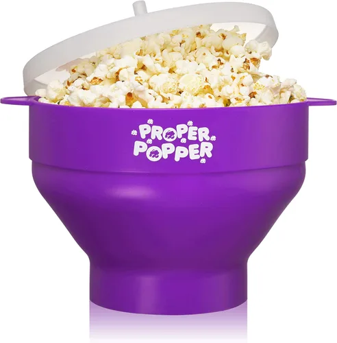 Vista 14 de La original Proper Popper - Palomera de microondas para palomitas de maíz, fabricada en silicona, cuenco plegable sin BPA y apto para lavavajillas