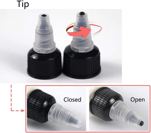 Vista 5 de Meirrnyyu 20 piezas de botellas de plástico para condimentos de 4 oz con tapas de rosca, botella de salsa con tapa despachadora, botellas