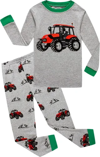 Family Feeling Kids & Toddler Boys Pajamas 2 Piece Pjs Set 100% Cotton Sleepwear