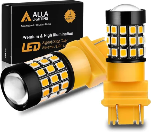 Alla Lighting 39-SMD 3157 3156 T25 Chipsets color amarillo ámbar de alta potencia 2835, focos LED superbrillantes para reemplazar lámparas de luz de