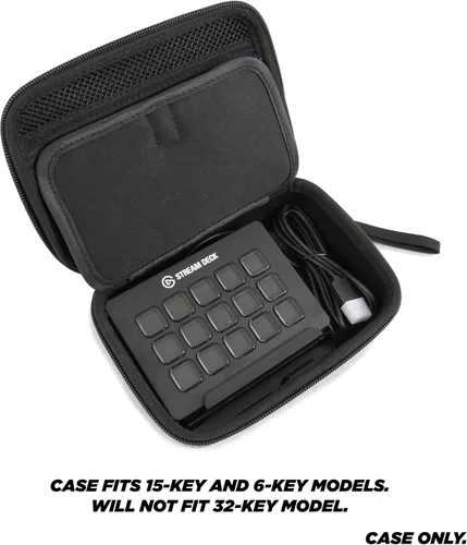 Vista 3 de CASEMATIX Funda de viaje compatible con cubierta Elgato Stream y soporte ajustable con accesorios, solo funda de viaje