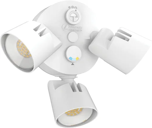 Vista 19 de Lithonia Lighting HomeGuard - 2 luces LED de inundación para exteriores, luces LED para exteriores, sensor de atardecer a amanecer, lúmenes Blanco