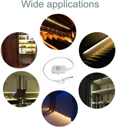 Vista 5 de SENSKY BS010WL DC 12v a 24v Mini Pir Sensor de Movimiento Interruptor de Ocupación Sensor de Ocupación para DIY Iluminación LED