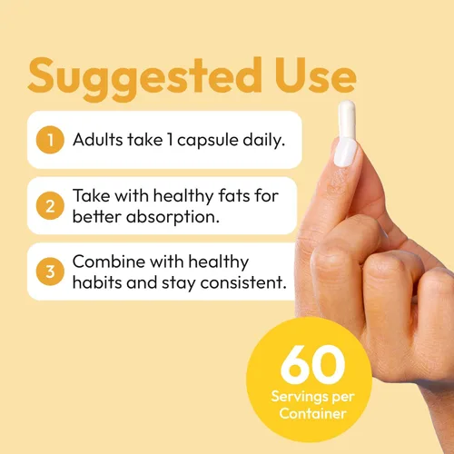 Vista 5 de Vitamin D3 K2 5000 IU with MK7 (180 mcg) Natural Supplement for Bone Strength, Heart Health, and Immune Support Vegan Capsule 60 Servings