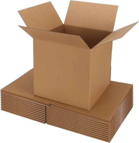 Vista 22 de Cajas de envío ZBEIVAN, 4x4x4 pulgadas de cartón corrugado, cajas pequeñas de embalaje Kraft para mudanzas y envíos, paquete de 6