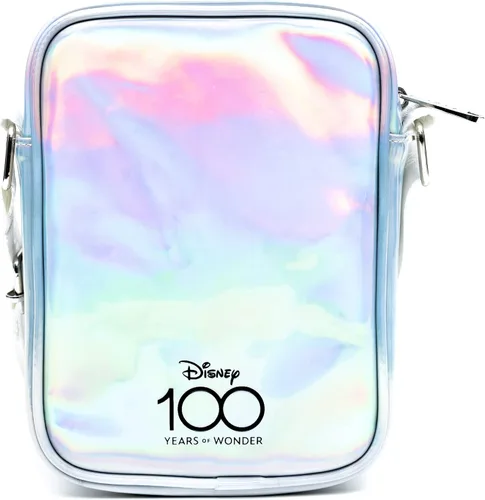 Vista 5 de Disney - Combo de bolsa y cartera con diseño de Mickey Mouse de Disney 100 Pose holográfico iridiscente, cuero vegano, Varios
