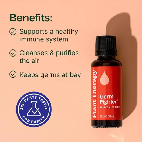 Vista 2 de Plant Therapy Germ Fighter Essential Oil Blend 100% Pure, Undiluted, Natural Aromatherapy, Therapeutic Grade 30 mL (1 oz)