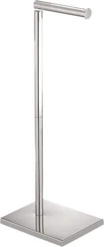Vista 10 de Soporte de papel higiénico de pie, 6 rollos moderno de acero inoxidable de pie para baño, soporte para rollo de papel higiénico con almacenamiento