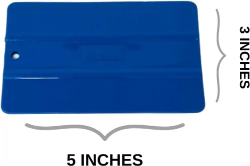 Vista 2 de RockRose Blue Card con escobilla de goma Ridge – Herramienta de tintado de ventana de precisión de 5 pulgadas para aplicaciones de vidrio, vinilo