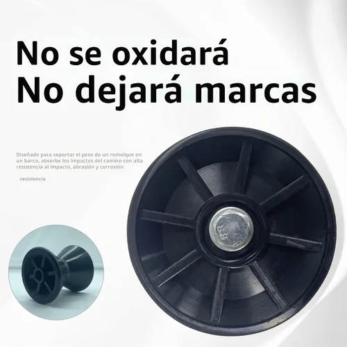 Vista 3 de Ensamblaje de rodillo de remolque de arco de barco de 3 pulgadas con campanas de extremo con eje de 1/2 pulgada, se adapta a soporte de remolque