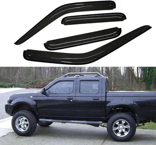 Vista 13 de Viseras de ventana de protección contra el sol y la lluvia, deflector de viento compatible con Jeep Wrangler JK 07-18 de 2 puertas, 2 piezas, 92328