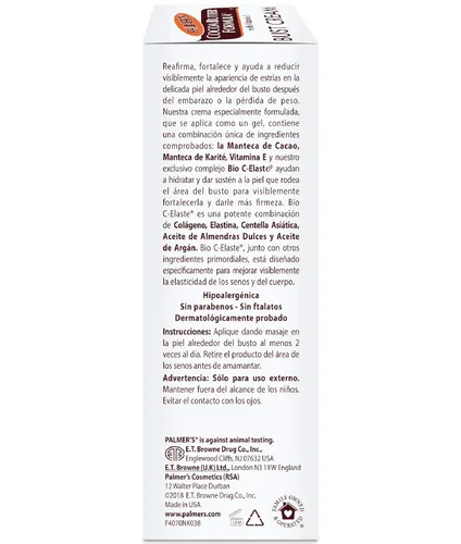 Vista 13 de Palmer's Crema de busto con fórmula de manteca de cacao para el cuidado de la piel durante el embarazo con vitamina E, 4.4 onzas (paquete de 3)