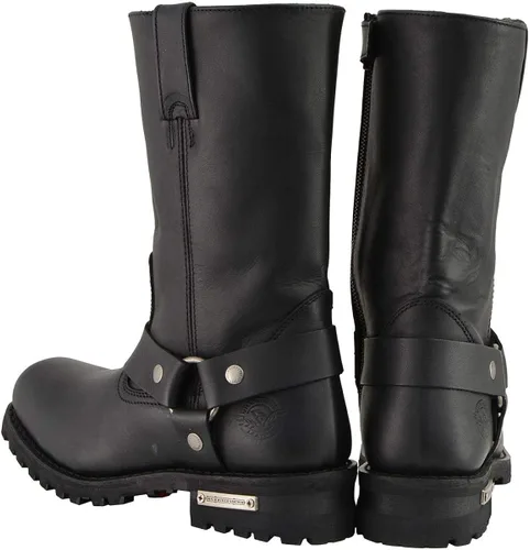 Vista 2 de Milwaukee Leather MBM131 - Botas de arnés clásicas de punta cuadrada para hombre de 11 pulgadas