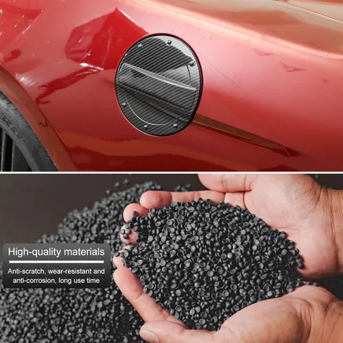 Vista 3 de RT-TCZ Cubierta de tapa de tanque de gas para puerta de llenado de combustible de fibra de carbono, accesorios de decoración exterior para Ford