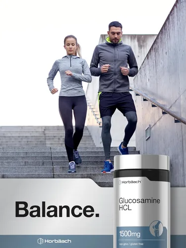 Vista 6 de Horbäach Glucosamina HCL 1500mg 120 comprimidos Suplemento sin OMG y sin gluten