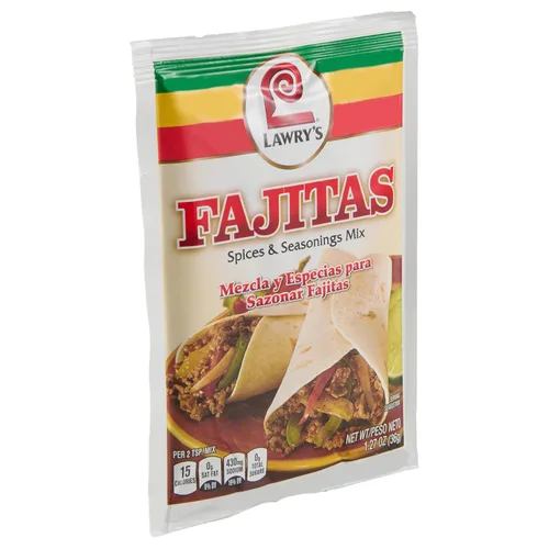 Vista 3 de Lawry's Mezcla de especias y condimentos Fajitas, 1.27 oz (paquete de 12)