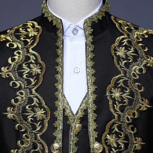 Vista 8 de Abrigo steampunk para hombre, chaqueta gótica victoriana, uniforme de Halloween, estilo vintage
