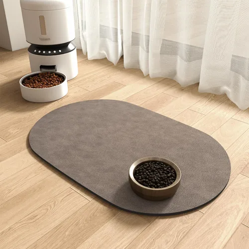Vista 8 de Tapete absorbente de comida para perros y gatos, tapete para comida y agua, tapete de secado rápido para alimentos para mascotas, almohadilla