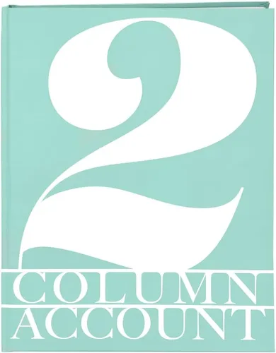 BookFactory Libro de contabilidad de 2 columnas/libro de cuentas/libro de contabilidad/cuaderno (libro columnar de dos columnas) – tapa dura con