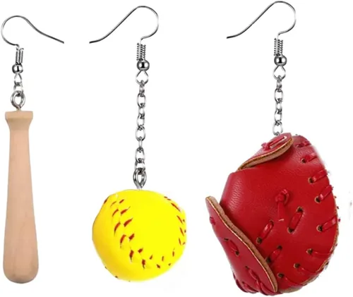 Pendientes de sóftbol para mujer, joyería de sóftbol para mamás, regalos de sóftbol para niñas, regalos de equipo de sóftbol, joyería de softbol