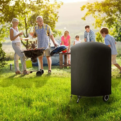 Vista 7 de Weber - Funda para parrilla de carbón, resistente e impermeable, para la mayoría de las parrillas de carbón, 28 pulgadas de profundidad x 38