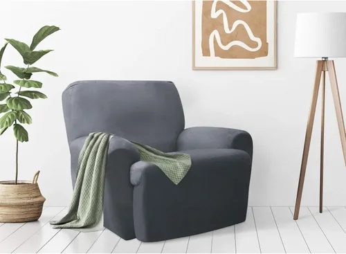 Vista 15 de Zenna Home, Funda para muebles color chocolate/marrón: Funda elástica de felpa de 1 pieza para sofá biplaza (EFCLSTCH)