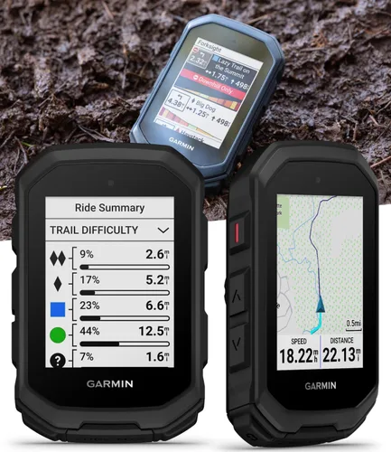 Vista 5 de Garmin Edge MTB - Computadora de bicicleta GPS resistente con métricas de bicicleta de montaña, mapas de sendero y topo, GPS multibanda, navegación