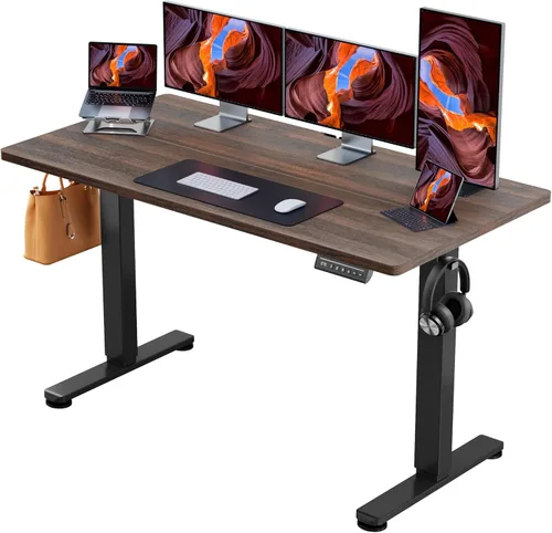 Vista 13 de ErGear - Escritorio eléctrico de pie de altura ajustable, escritorio para estar sentado o de pie de 31.5 x 18.9 pulgadas, escritorio de computadora