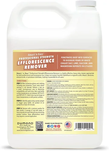 Vista 2 de Smart 'n Easy Removedor de Eflorescencia - Fórmula de Resistencia Profesional para Trabajo Pesado - Elimina los Depósitos más Difíciles de Sal