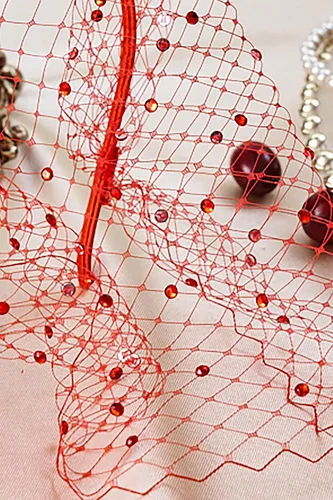 Vista 3 de BABEYOND Tocado de malla con velo de malla de los años 20, para novia, boda, fiesta de té, para mujer