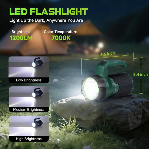 Vista 4 de BOBKID Linterna de camping modular recargable 4 en 1, linterna LED portátil, ventilador de campamento al aire libre, banco de energía de 4400 mAh