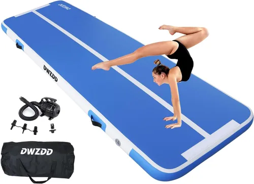 Dwzdd - Colchoneta inflable para gimnasia de aire de 10, 13, 16 y 20 pies, colchoneta de volteretas para gimnasia inflable para uso en el hogar,