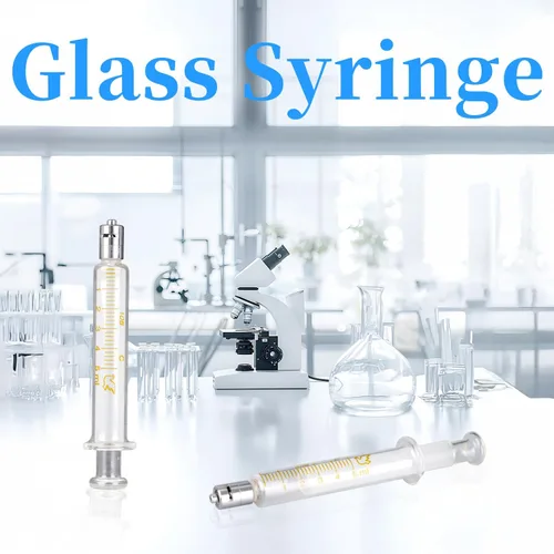 Vista 5 de 2 paquetes de jeringas de vidrio con tapas de 5 ml para laboratorio