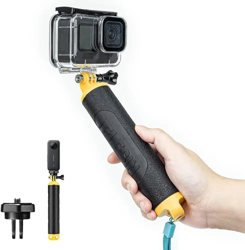 TELESIN Palo flotante GoPro Stick flotante para GoPro Hero 13 12 11 10 9 8 7 6, Fusion, Max, DJI y la mayoría de cámaras de acción - para esnórquel,