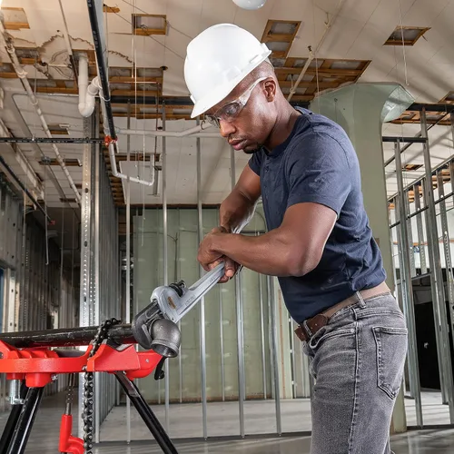 Vista 8 de RIDGID 31110 Modelo 836 Llave de tubería de plomería recta de aluminio de 36 pulgadas, plata, fabricada en los Estados Unidos