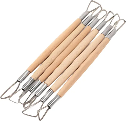 Vista 7 de Ymiko 6Pcs Double Ended Clay Modeling Tools for Pottery Sculpting and Craft Shaping, Loop & Rake Design Artisan Kit for DIY Ceramics Projects
