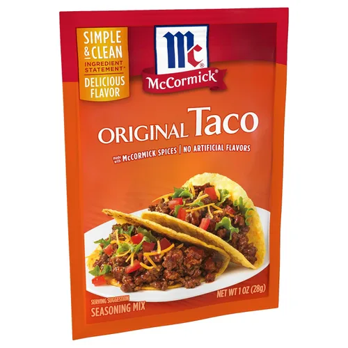 Vista 2 de McCormick Mezcla original de condimentos para taco, 1 onza (paquete de 24)