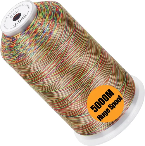 Vista 32 de New brothread - Bobina única de 5000 m de hilo de poliéster para máquina de bordar 40WT para máquinas comerciales y domésticas - Marigold